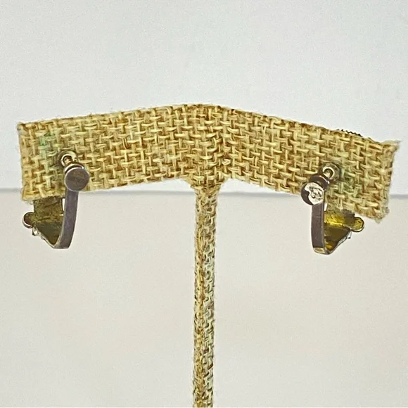 Vintage Sterling Silver Turquoise Screw Back Earrings Hoop Southwestern Native - Picture 11 of 13